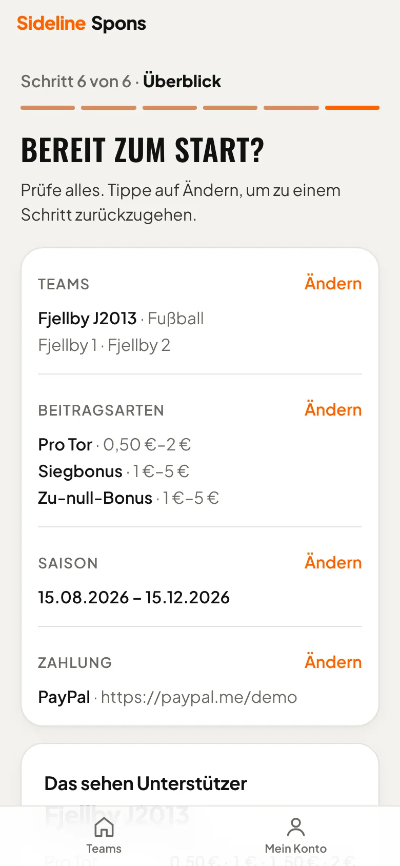 Live gehen