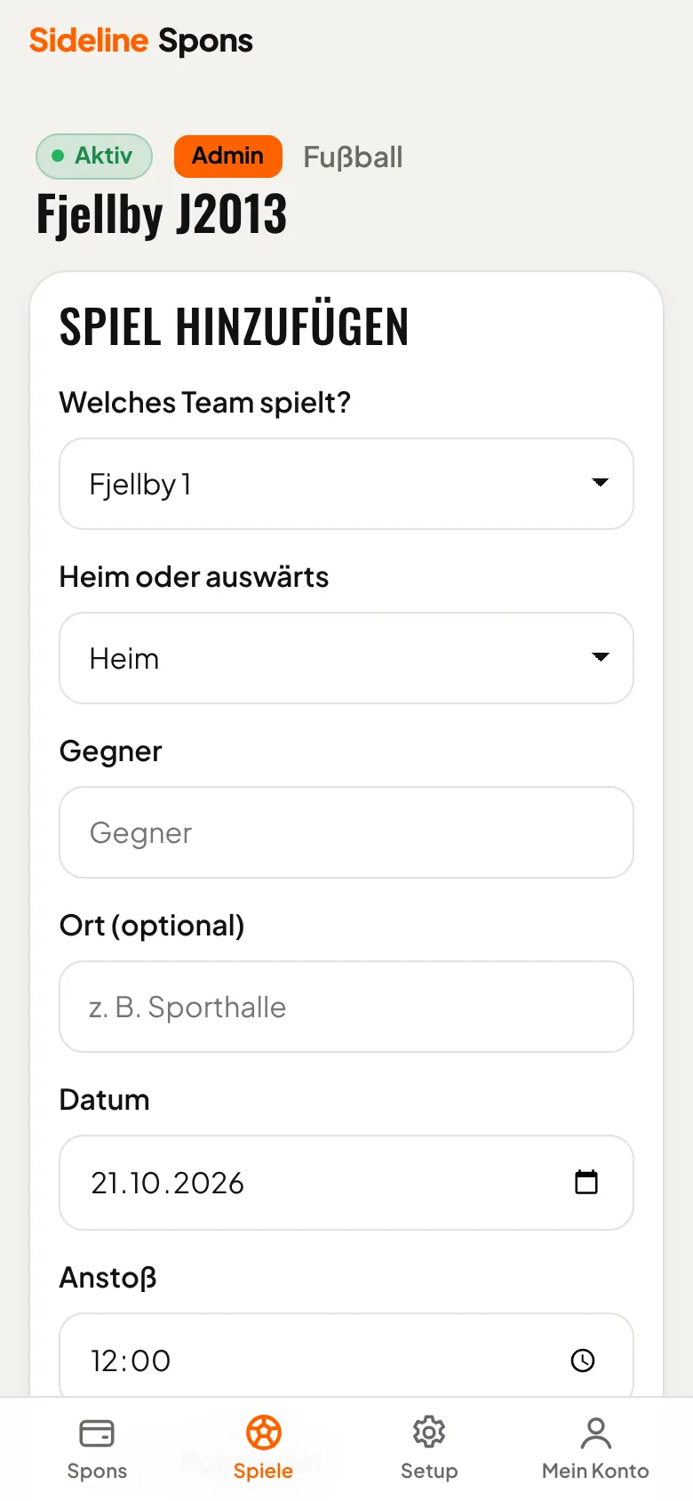 Spiele hinzufügen