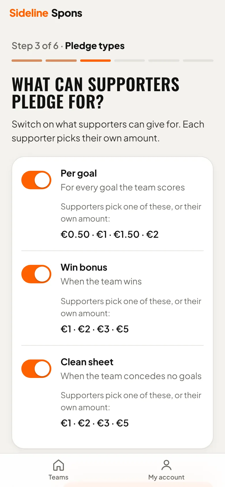 What can supporters back?