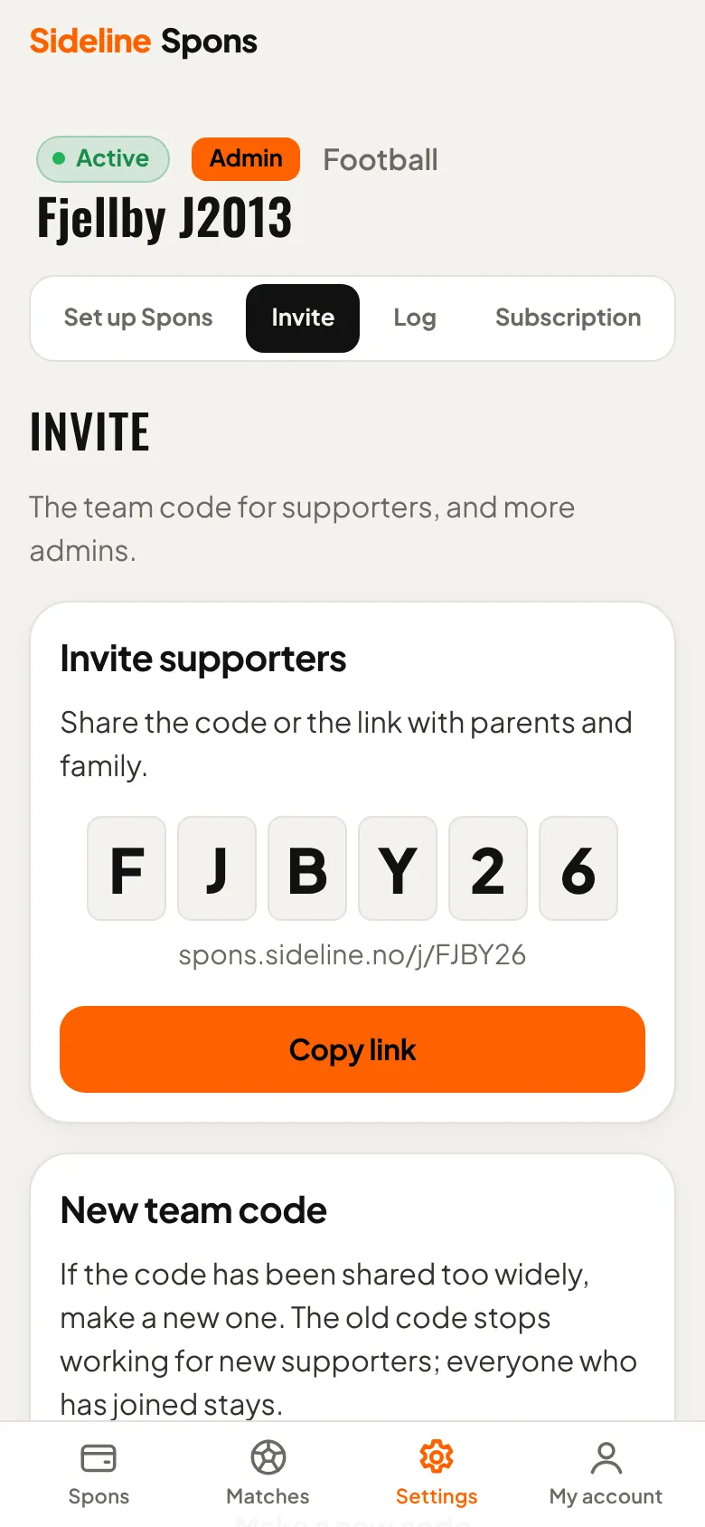 Invite supporters