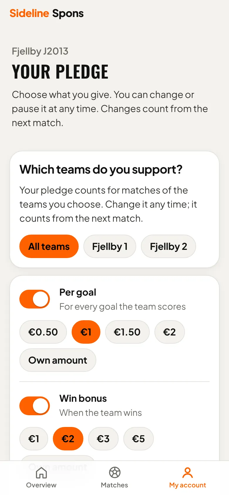 Choose your pledge