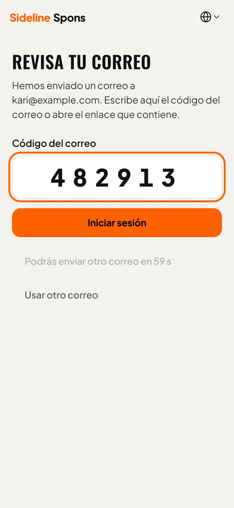 Código del correo