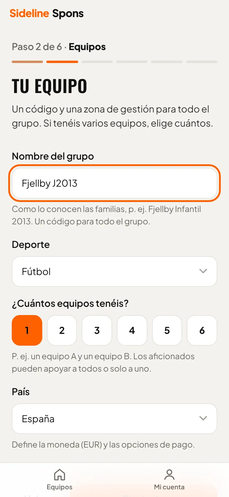 Tu equipo