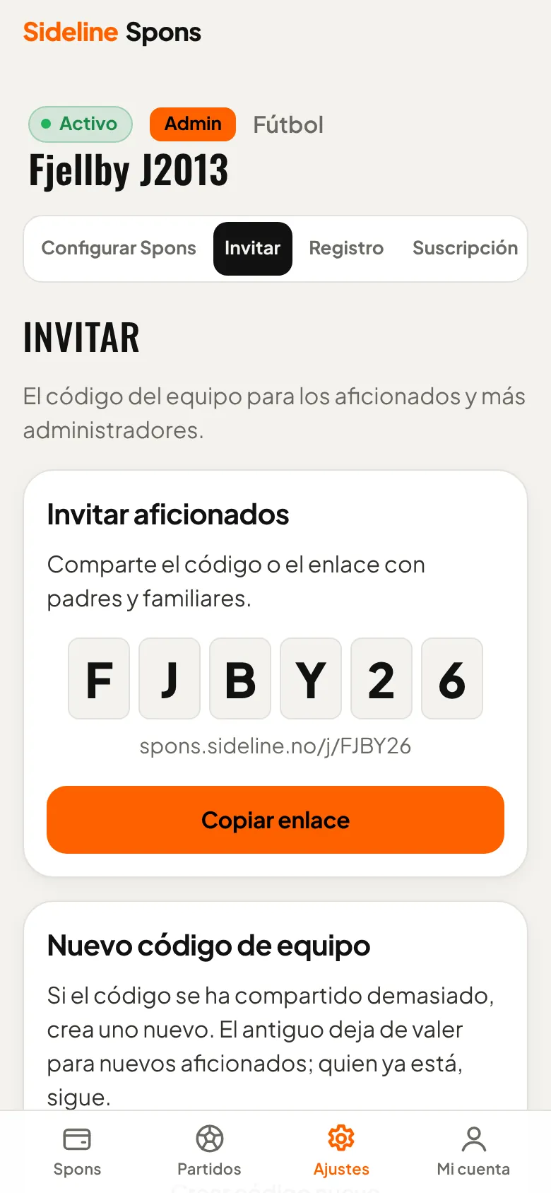Invita a los aficionados