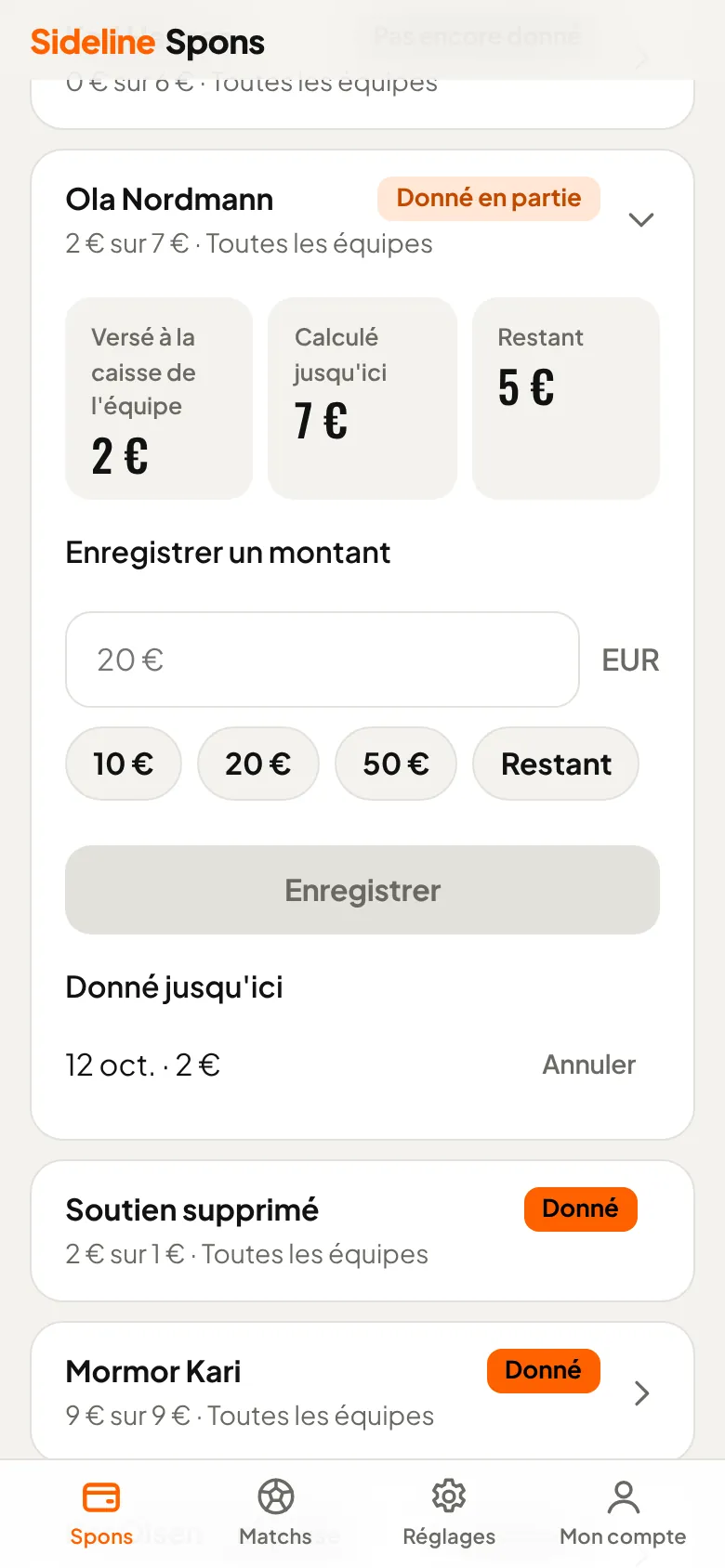 Enregistrez les paiements
