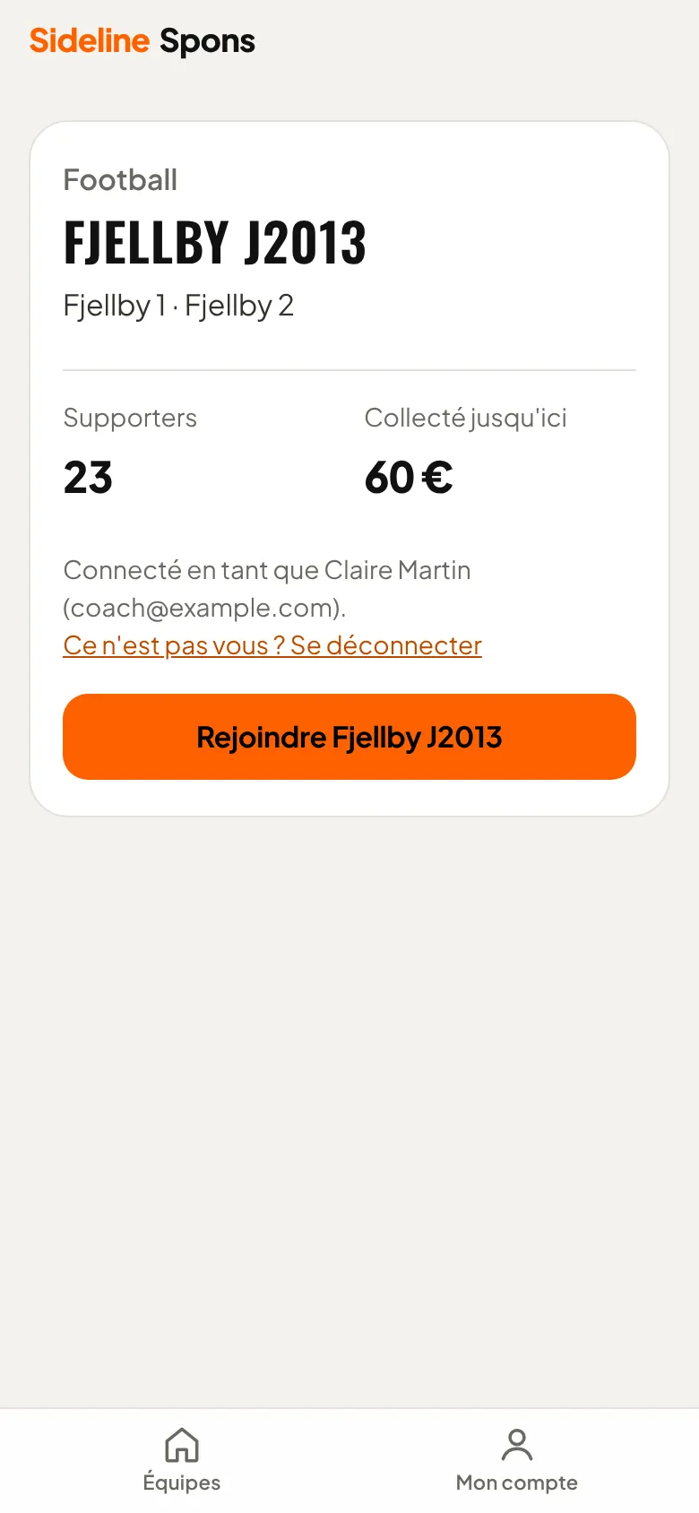Rejoignez l'équipe
