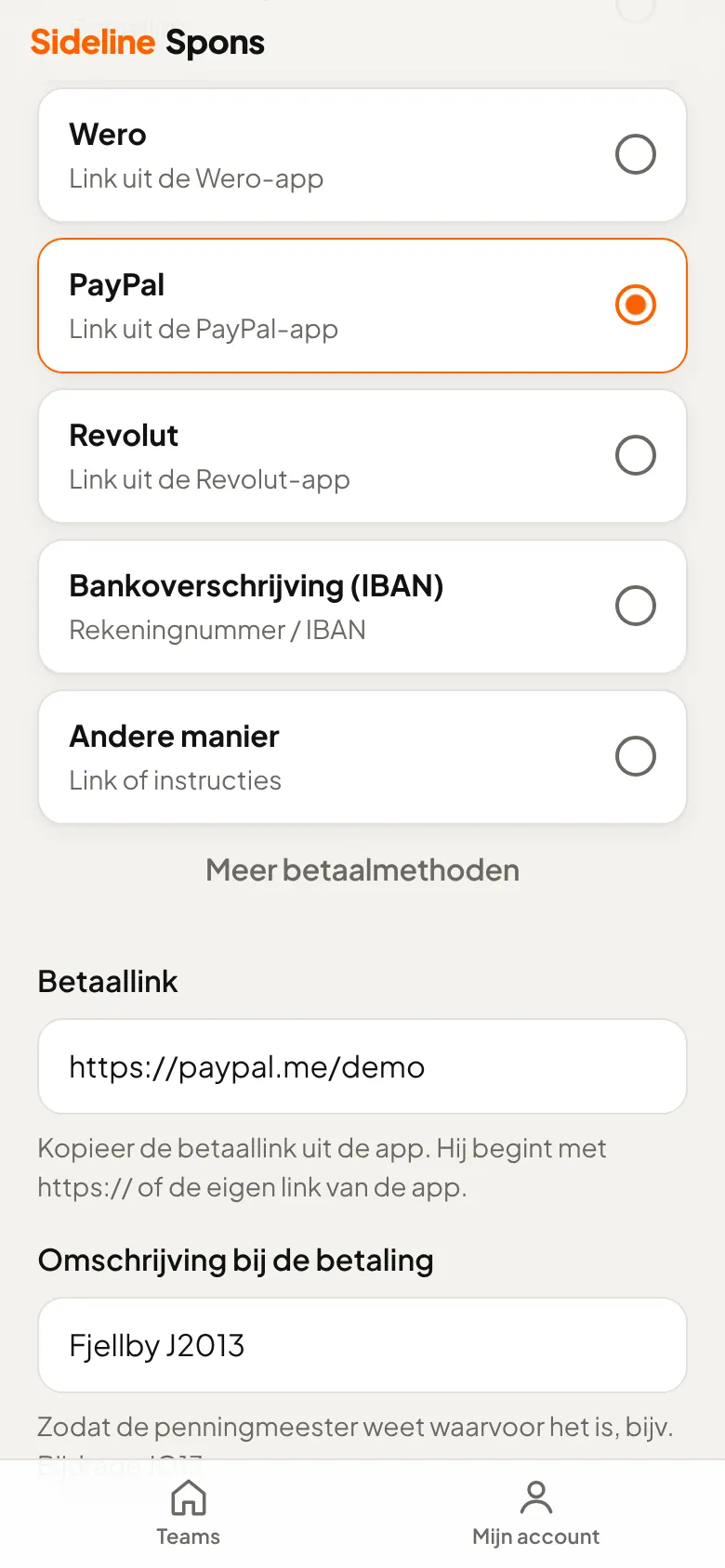 Hoe betalen supporters?