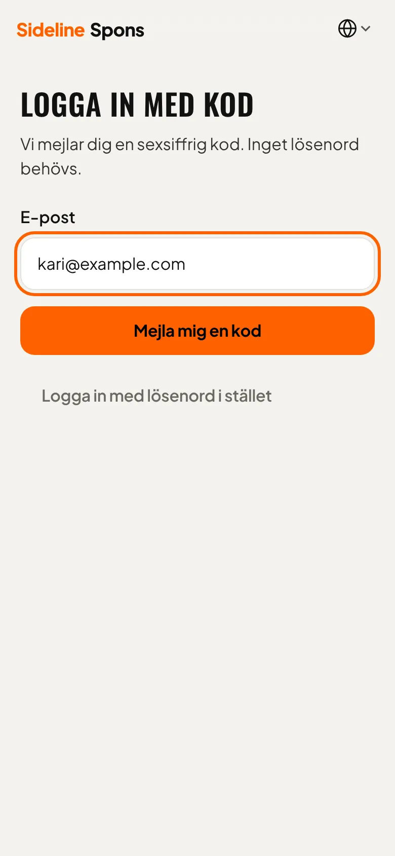 Skapa konto